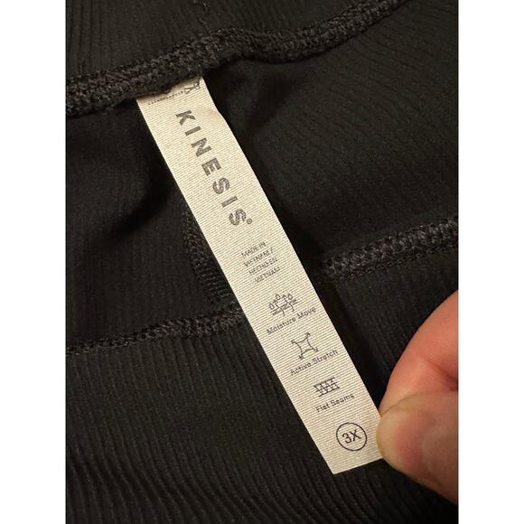 Kinesis Women's Black Solid Active Stretch Corduroy High Rise Leggings Sz 3X NWT - Picture 4 of 4